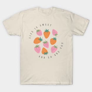 Danish pastel strawberries quote T-Shirt